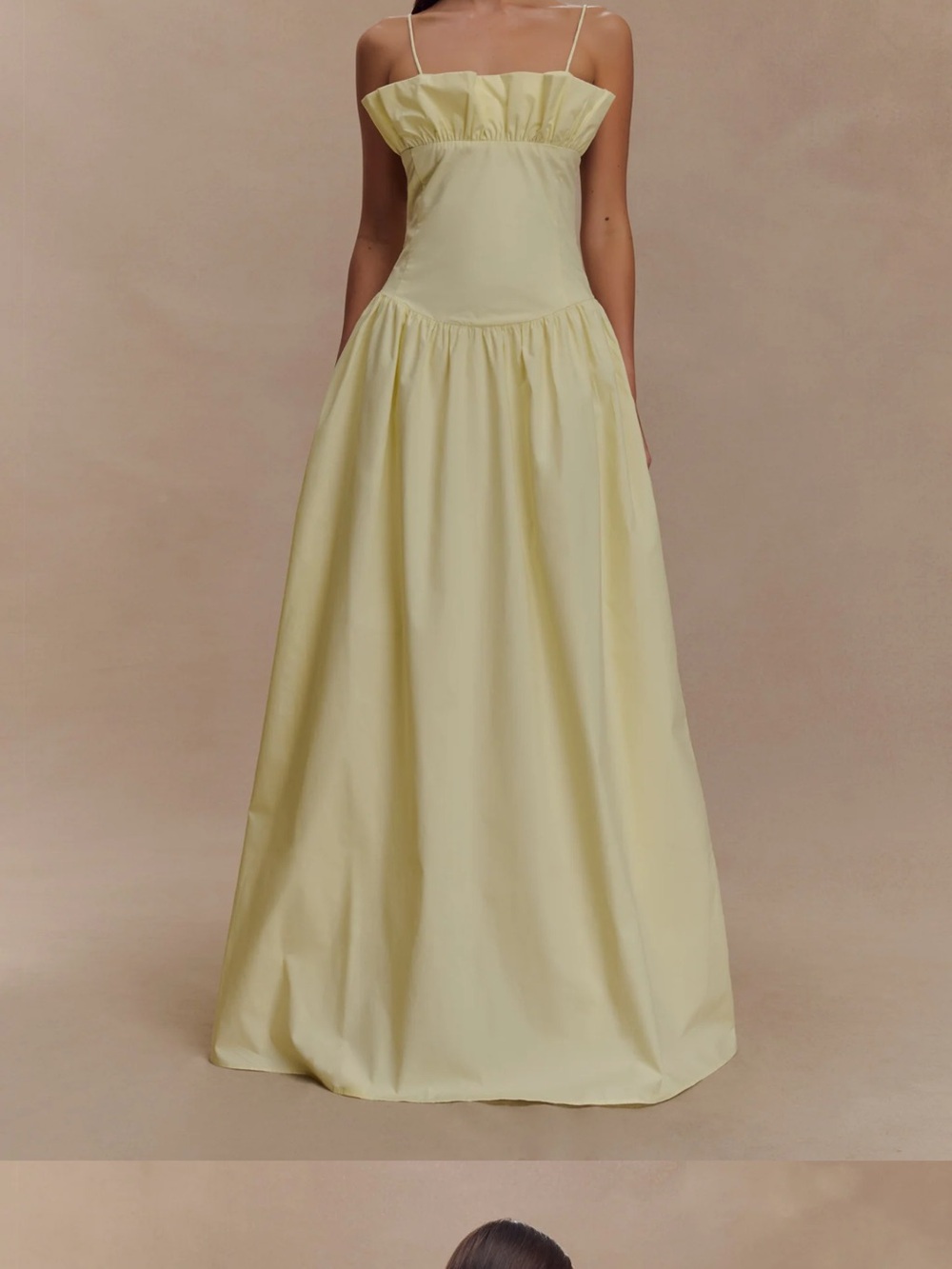 Meshki Janis Cotton Frill Maxi Dress - Lemon